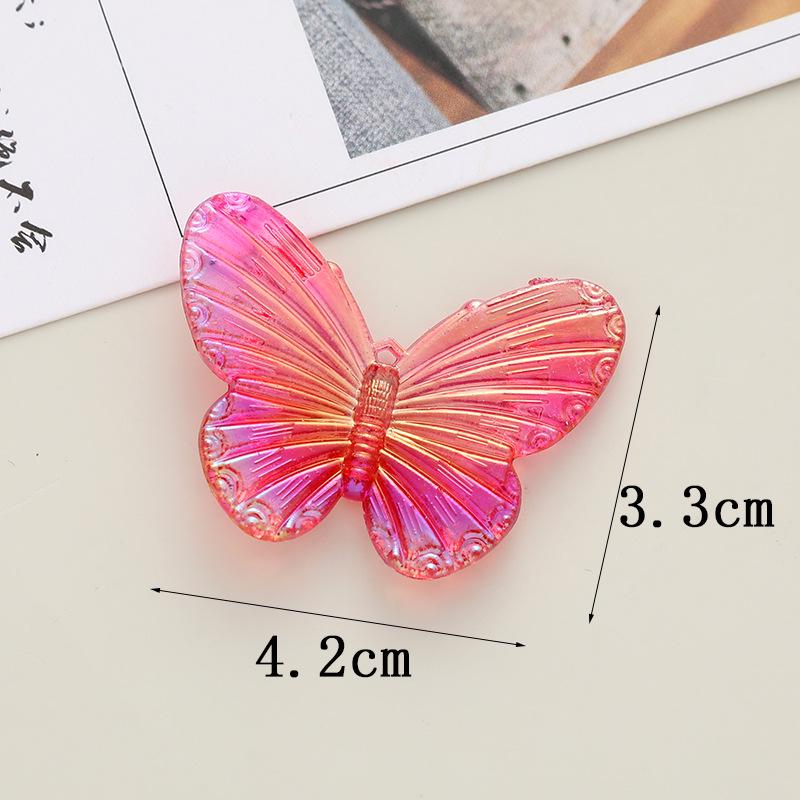 Two-Tone Gradient Butterfly Resin Accessories for DIY: Phone Case, Headdress, Hair Clip Material Patches.