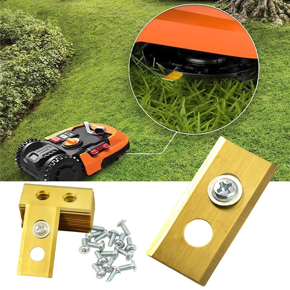 0.6MM Lawn Mower Blades for Mammotion Luba Robot Double Hole Mower Blades Stainless Steel Mower Blade Set Lawn Mower Supplies