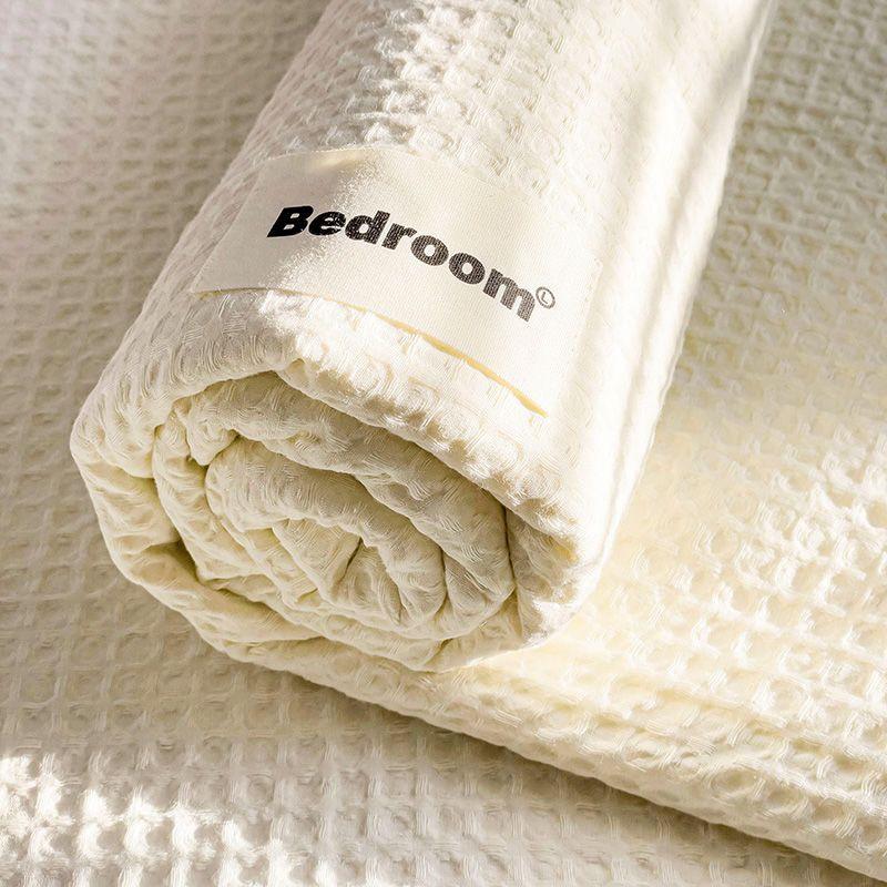 Ultra-Soft Washed Cotton Waffle Dorm Duvet Cover & Pillowcase Three-Piece Set