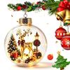 Addobbo Luminoso per la Storia di Natale - Addobbo Diorama Luminoso di Natale, Mini Scena Illuminata con Luce LED Calda, Mini Luminoso