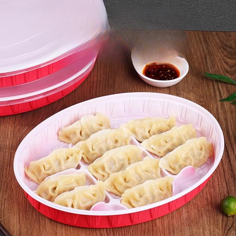 Handun Medium Disposable Dumpling Box with Partitions, 300 Count