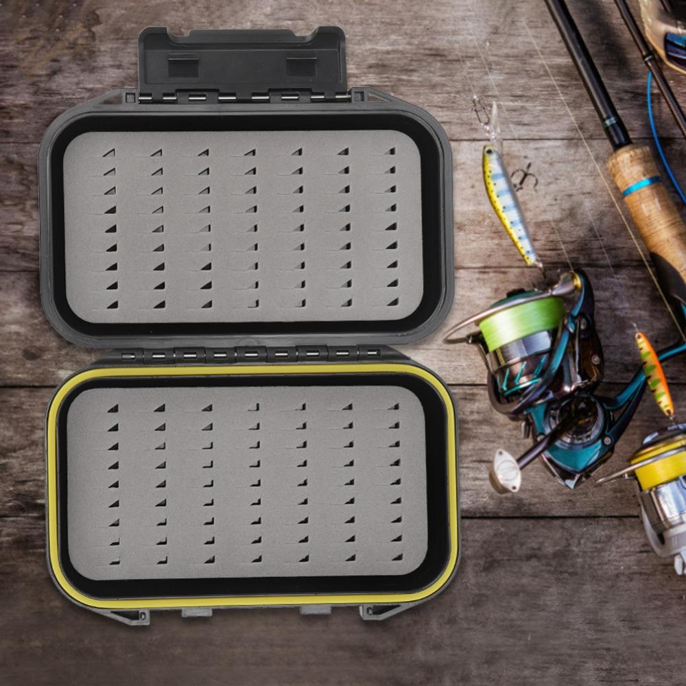 Double Sided Fishing Bait Box ABS Tackle Box Portable Fly Fishing Box Fishing
