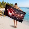 Cristiano Ronaldo Custom Beach Towel, Personalized Name Text Print, Football Logo Soft Quick‑Dry Towel Holiday Gift