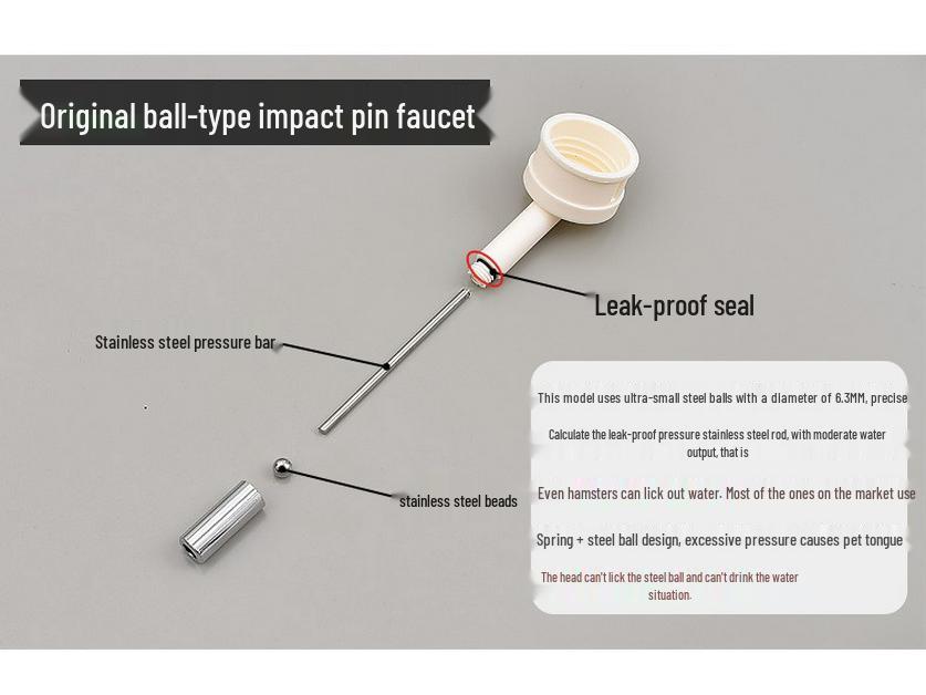 Lashige Leak-proof Hanging Water Bottle for Small Pets: Rabbit, Guinea Pig, Hamster, Chinchilla