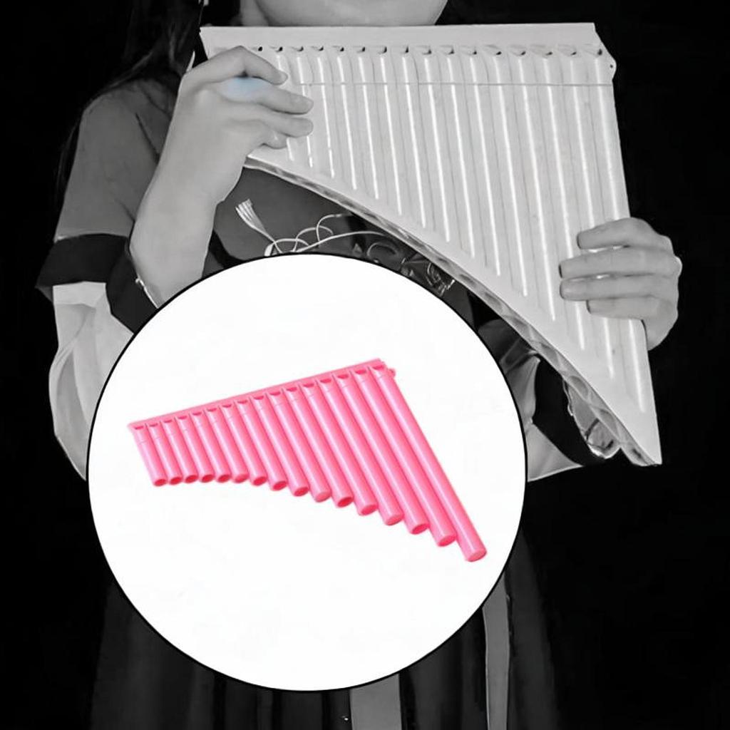 16 Pipe Pan Flute for Music Enthusiasts, C Key, Portable Instrument Performance