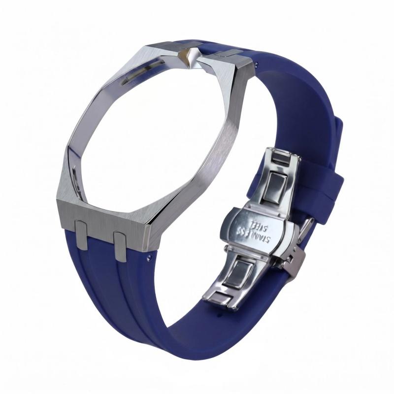 Nerezové pouzdro na hodinky Silikonový řemínek Mod Kit Pro Swatch X AP Royal Pop Kapsička na mince na hodinky Personalizované doplňky 7