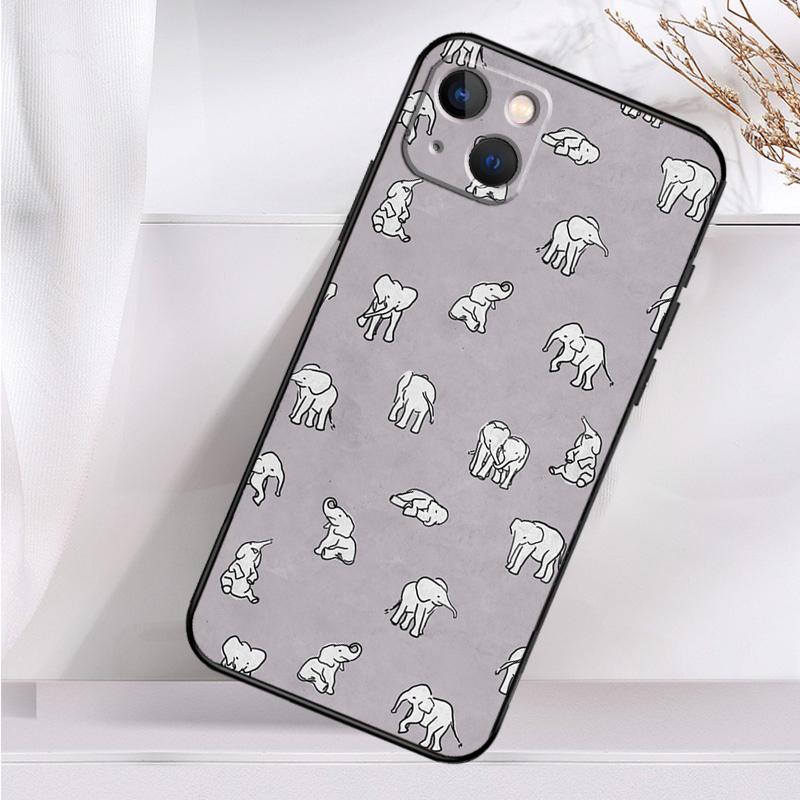 

Cute Baby Elephant Shockproof Case For iPhone 17 16 15 14 11 Pro Max Plus 12 13 Mini 16e 17 Air Phone Cover iPhone 12 mini