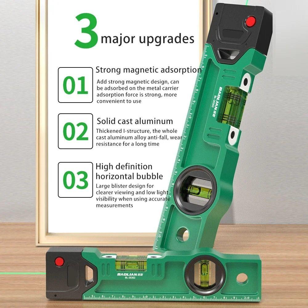 High Precision Angle Finder Aluminum Zinc Zinc Alloy Magnetic Level Measuring Ruler  Renovation Work