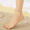 316L Stainless Steel Gold Plated Heart Love Anklets For Women Girl New Trend Multi-layer Chains Non-fading Jewelry Gift Party