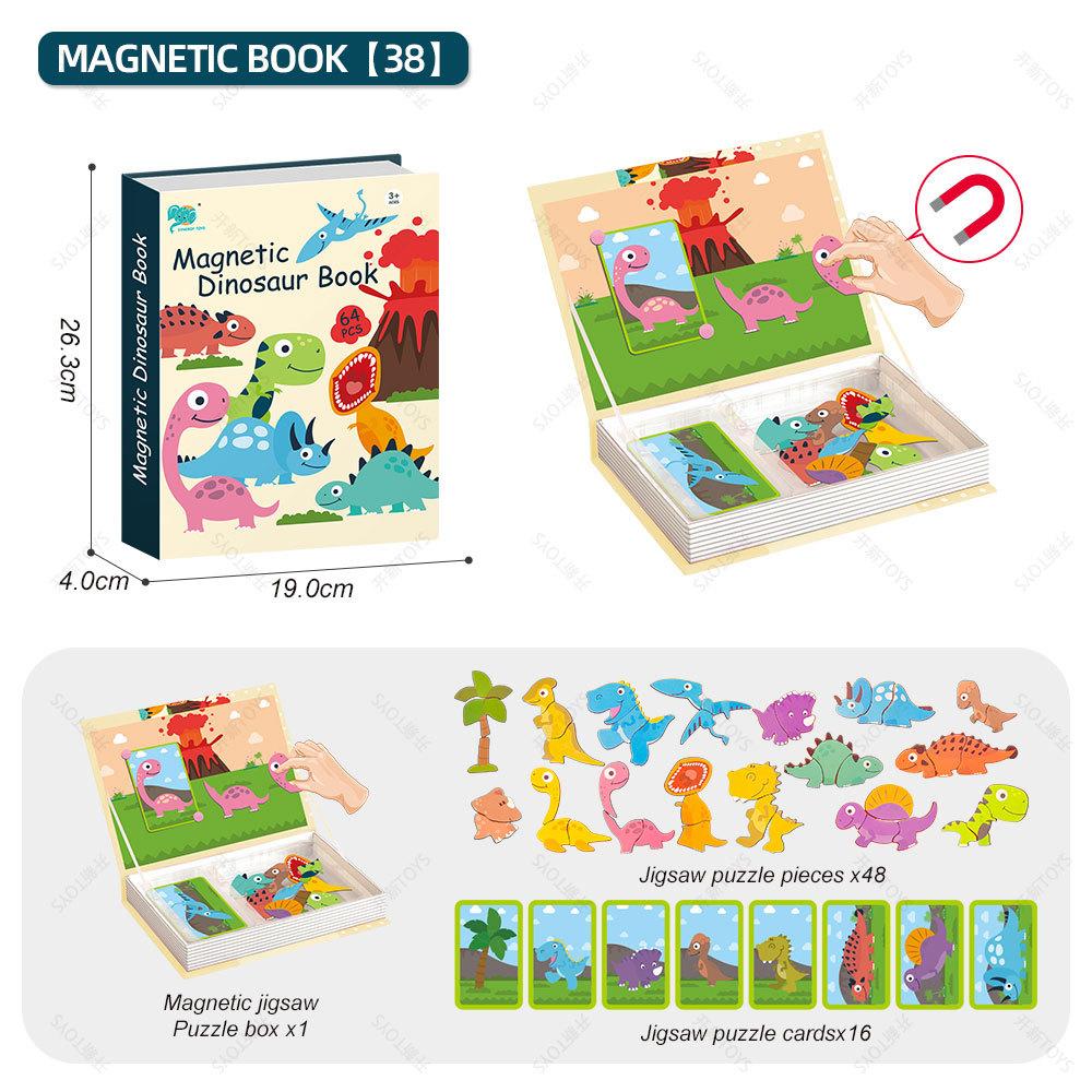 Neues Interessantes DIY-Puzzle für Kinder Magnetisches Zauberbuch-Serie Magnetischer Aufkleber für Kinder Spielzeug für die frühkindliche Bildung Chri