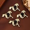 1/4 Piezas Broches Caballo del Zodiaco Para Mujeres Hombres Animal Lindo Pony Insignias Metálicas Pines Ropa Mochila Accesorio Regalo Único