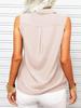 Women's Sleeveless Lapel Tank Blouse Solid Button Front Summer Shirt for Office and Casual
