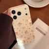 Warm orange small floral Apple 17 phone case suitable for iPhone 16 Pro Max, 15 anti-drop, 13 soft case, 14 gentle, 12