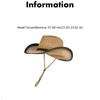 Classic Summer Sunscreen Straw Hat Wide Brim Hollow Out Western Cowboy Hat Retro Ethnic Style Sun Hat for Women Men