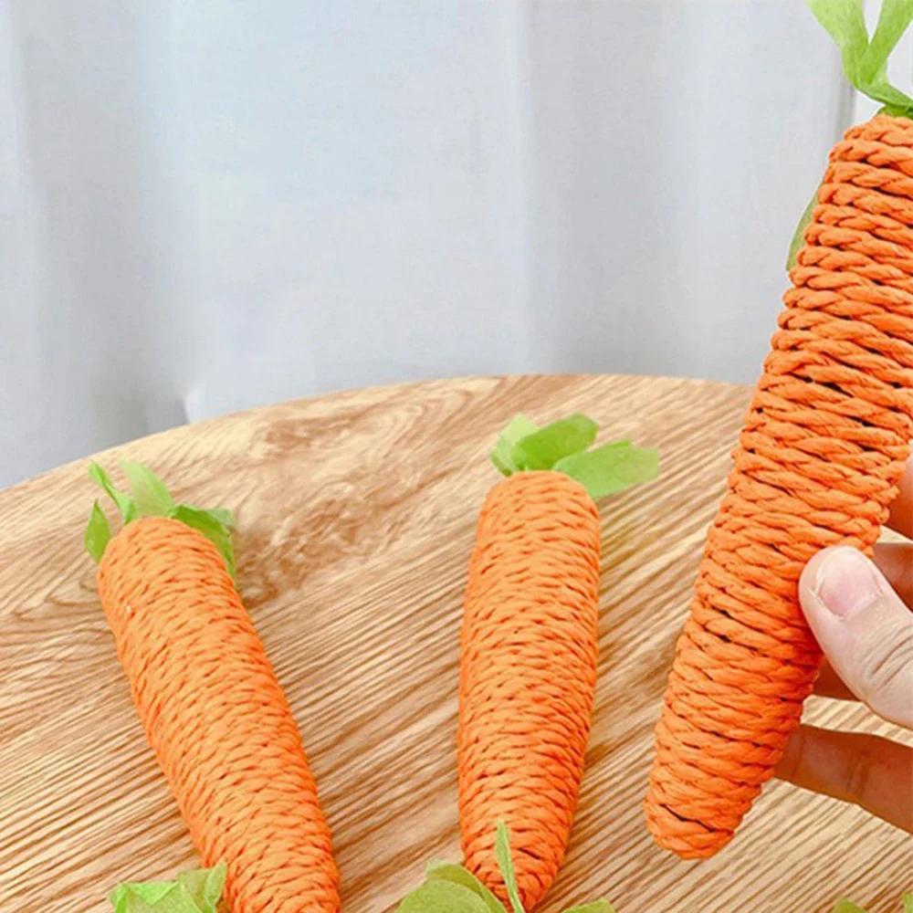 Cat Toy Sound Carrot Shape Teasing Cat Stick Unboring Molar Stick Bite Resistant Cat Scratch Board Pet Products