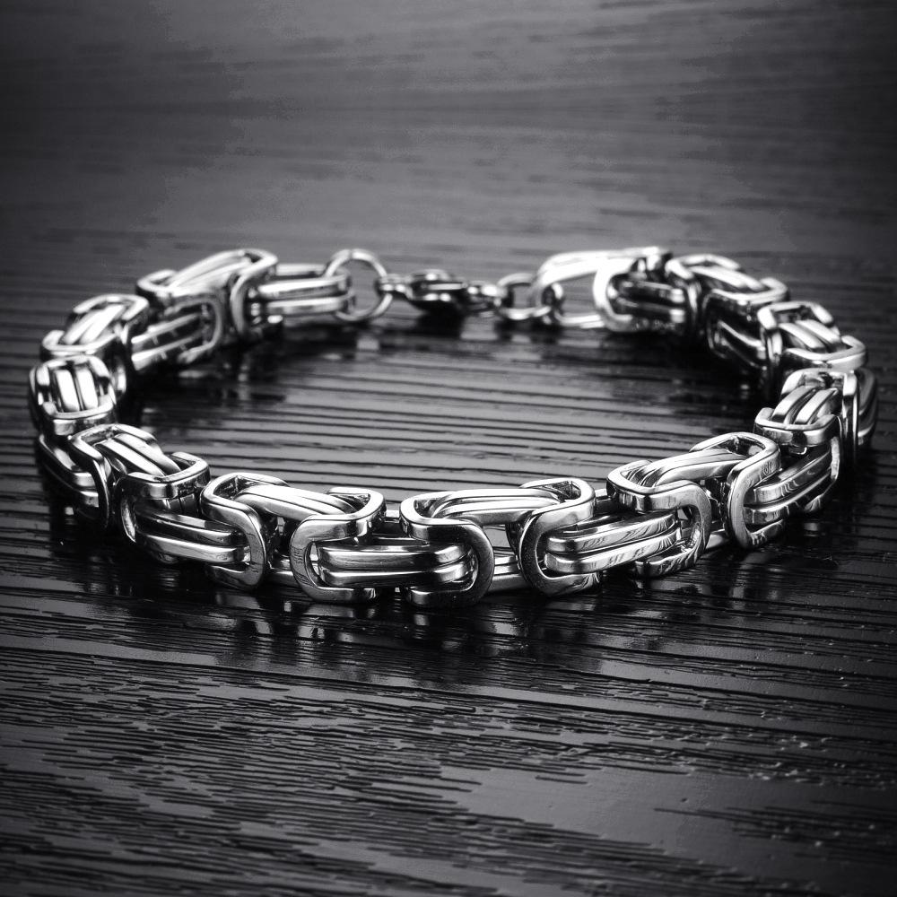 Men'S Titanium Steel Bracelet Emperor Chain Personality Bracelet Decorative Jewelry Necklace Waterproof Wear-Resistant Bracelet Men'S