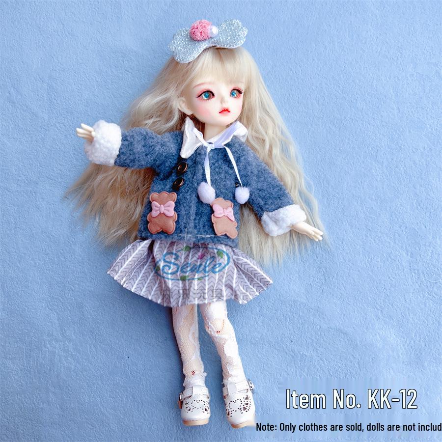 6-Punkt BJD Puppe 30cm Lolita Mädchen Kleiderset - Perfektes Geschenk