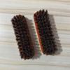 Premium Horsehair Leather Shoe Brush - Solid Wood, Soft Brown-Red Bristles, Ideal for Cleaning and Dusting.
