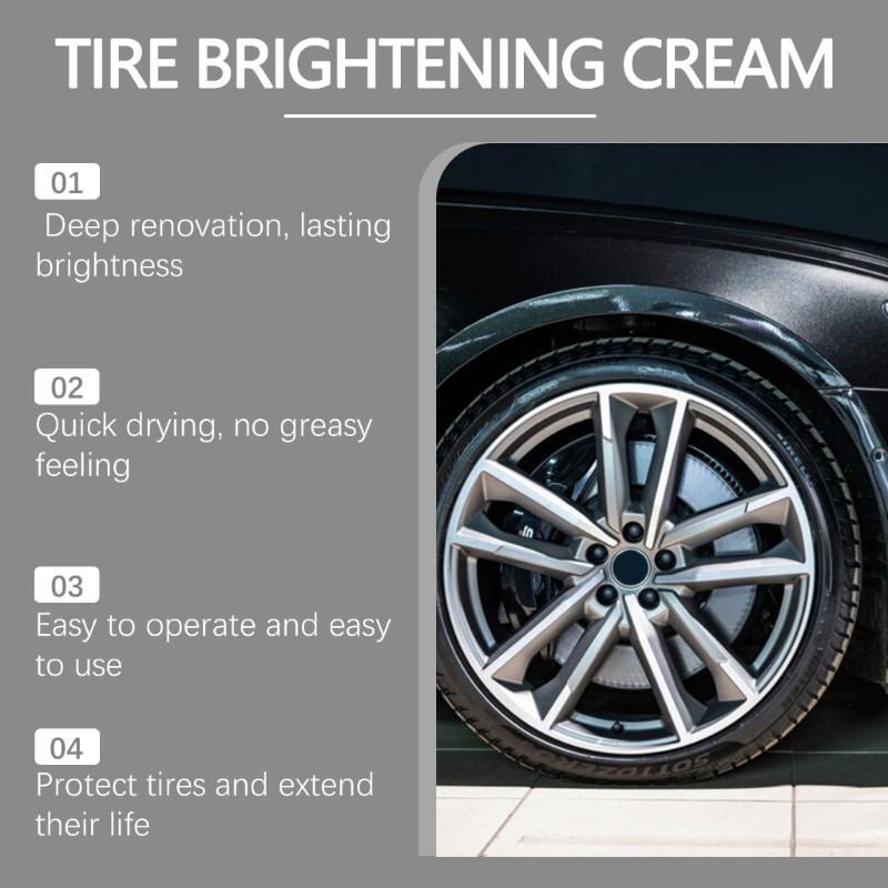Tire Polishing Wax 100G Tire Maintenance Paste Delivers Lasting Shine & Protection for Car Owners & Maintenance Pros