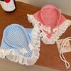 Lace Triangle Hair Scarf Headband  Countryside Style Innovative Design Lotus Leaf Edge Mesh Sweet Girls Hair Accessories Gift