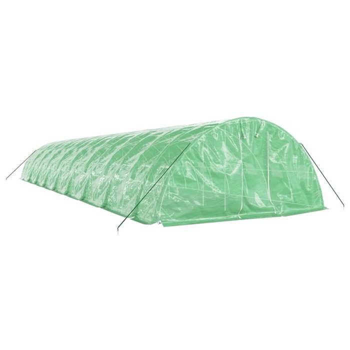 VidaXL Greenhouse with Green Steel Frame 90 M² 18x5x2.3 M, Polytunnel, Cold Frame, Tomato Greenhouse, Garden Greenhouse, 3188090