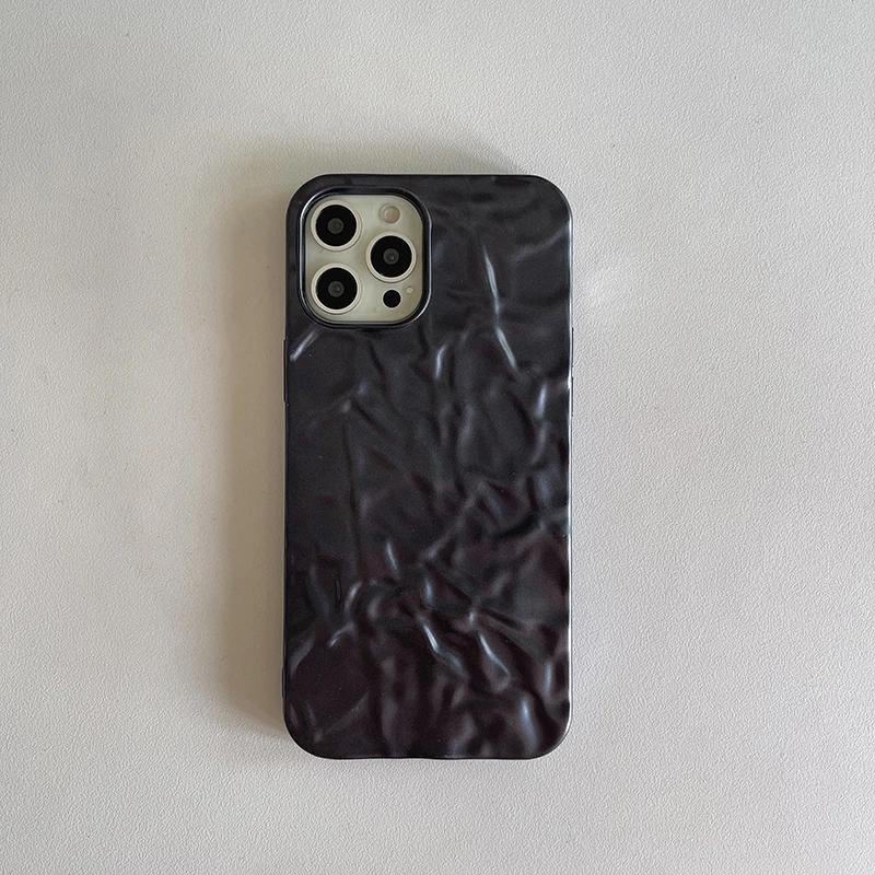 Black tin paper pattern Phone Case for iphone 17 16 15 14 13 11 12 Pro Max X XS Max XR 8p 7p Shockproof Soft Cover