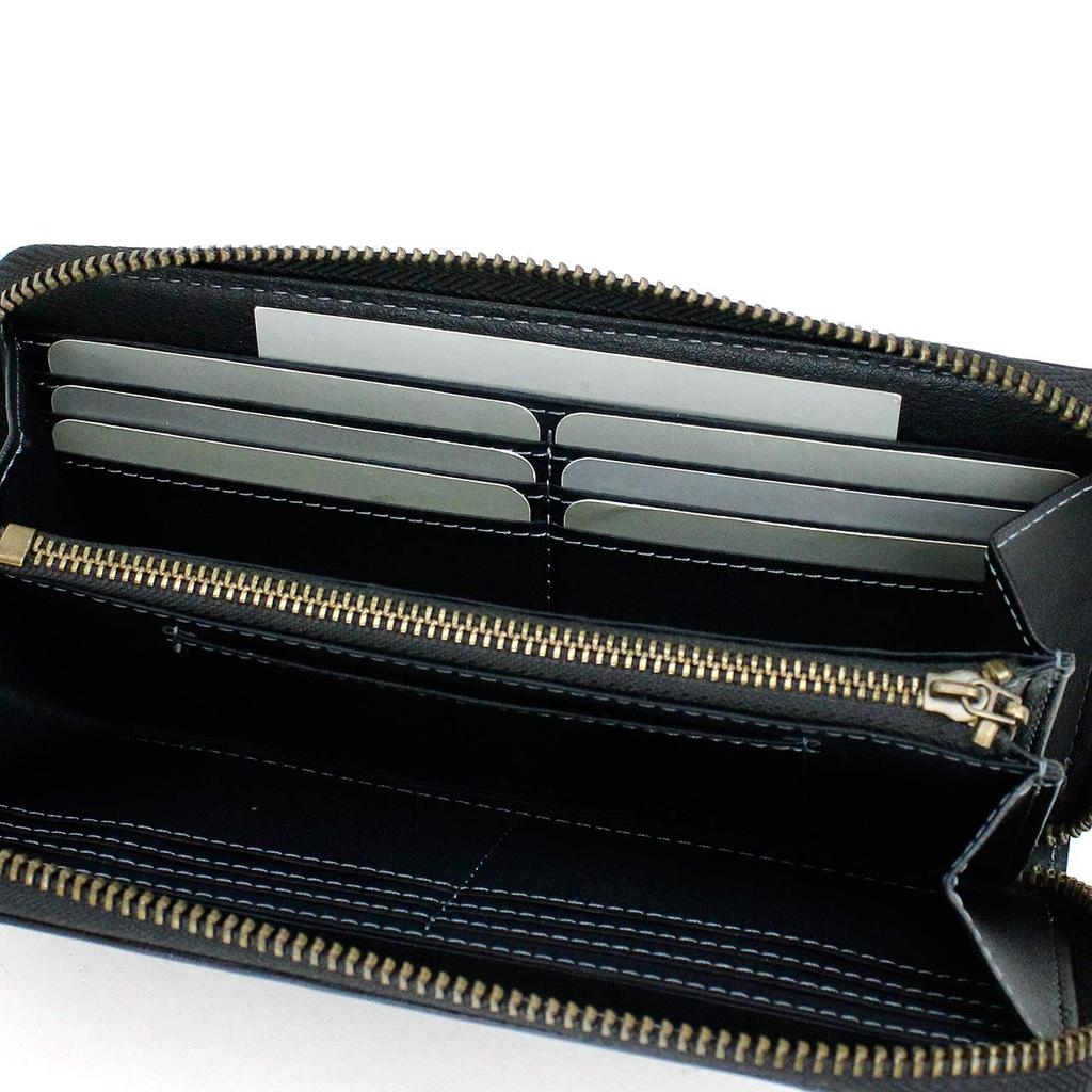 Round Zipper Long Wallet with Coin Purse Ferne AX9003 Chocolate 43 [Avirex]