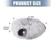 Soft Plush Foldable Cats Bed Tunnel with Space Saving Providing Warmth and Entertainment for Cats Indoor or Outdoors