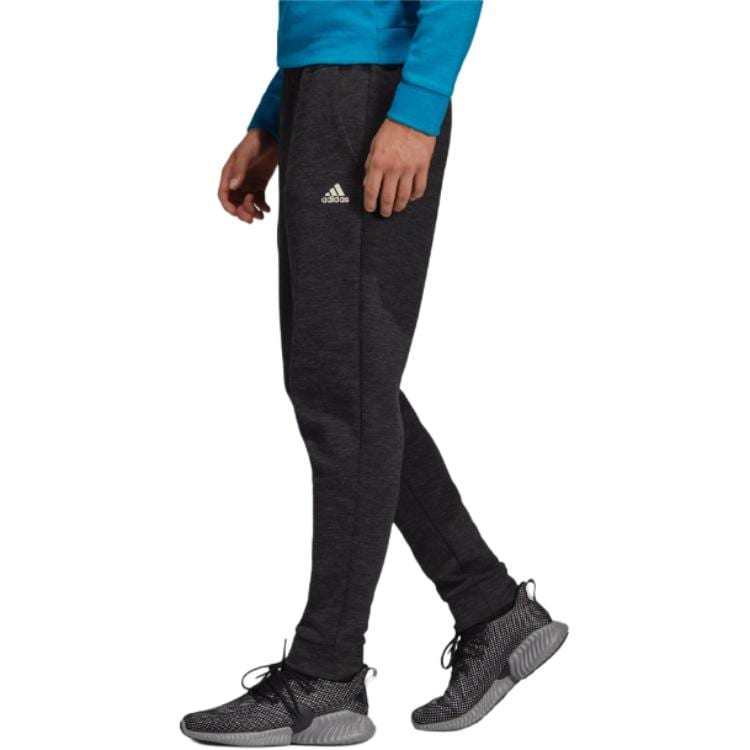 Adidas Knitted Sweatpants Men's Black Moderate Cuffed Pants DU1148