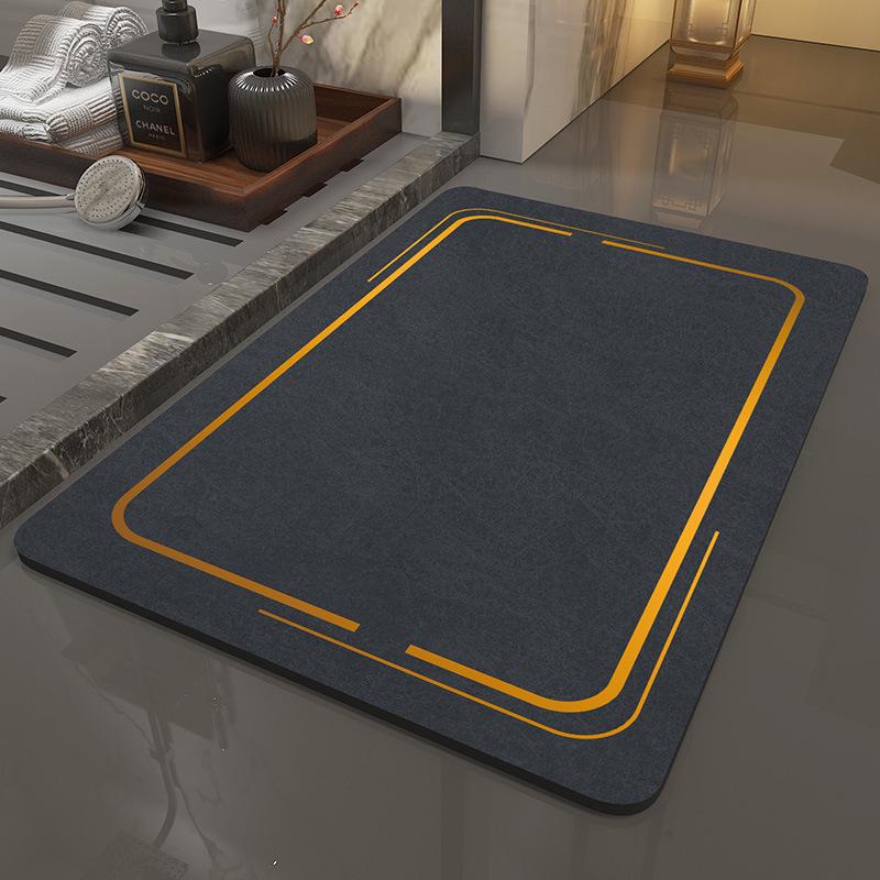 Diatomaceous Earth Non-slip Bathroom Floor Mat - Absorbent, Minimalist, Dirt-resistant Mat