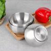 Anti-scalding Korean Style Stainless Steel Rice Bowl Double Layer Soup Bowl Kimchi Bowl  Restaurant