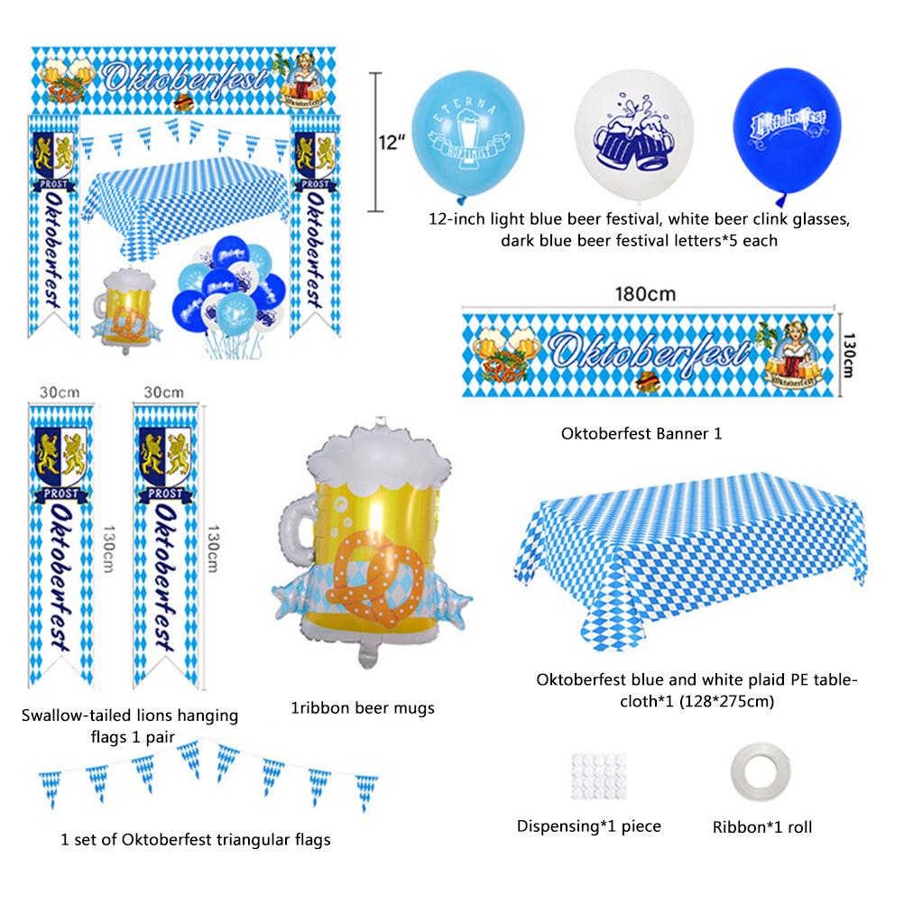 Oktoberfest Ballon Dekoration Set Oktoberfest Party Bayern Dekoration Banner Ballons Hängende Dekorationen für