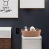 Cesto Ovale Intrecciato per Ripostiglio Bagno, Organizzatore da Tavolo Multifunzionale, Porta Carta Igienica, Cesto per Ripostiglio Giocattoli