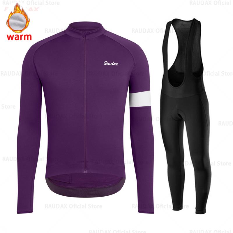 2026 Winter Fleece Riding Suit Set Clothes Roupa Ciclismo Masculino Long Sleeve Cycling Jersey Men Culotte Ciclismo Cycling