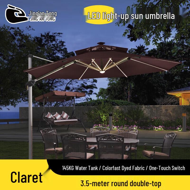 Jing'an Tong Outdoor LED Sunshade Umbrella