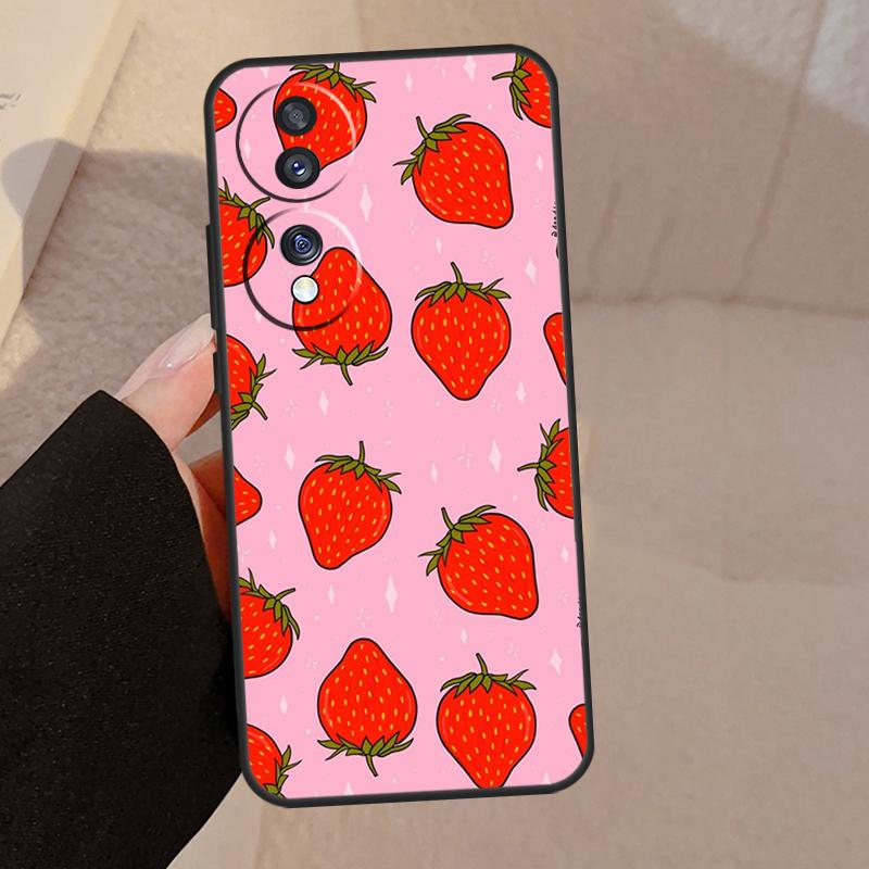 Strawberry For Honor Magic 7 Pro 5 6 V5 Case For Honor 200 400 50 70 90 Lite X8a X8b X9a X9b X9c Cover