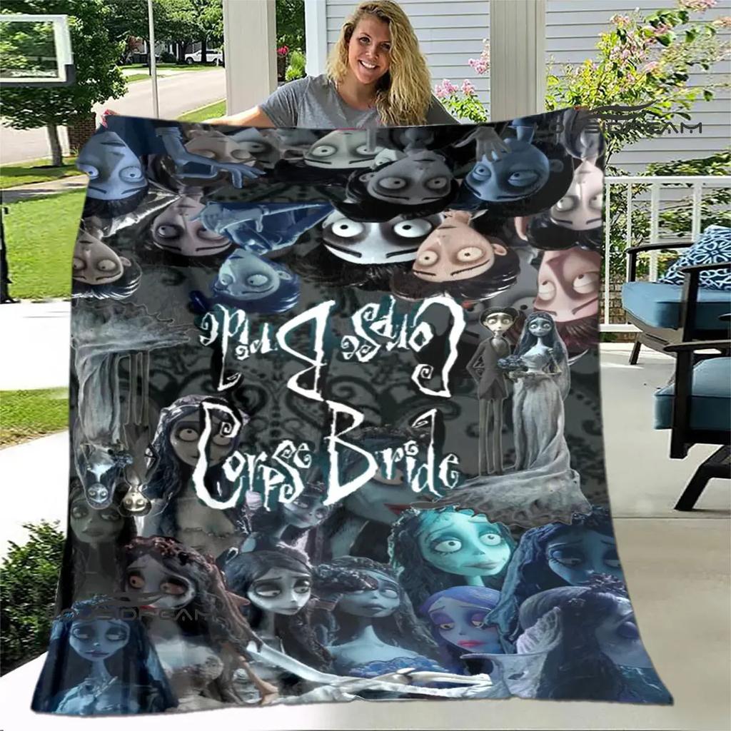 Corpse Bride Tim Burton Druckdecke Kinder Warme Decke Flanell Weich Gemütlich Decke Sofa Bett Auto Must-Have Decke Geburtstagsgeschenk