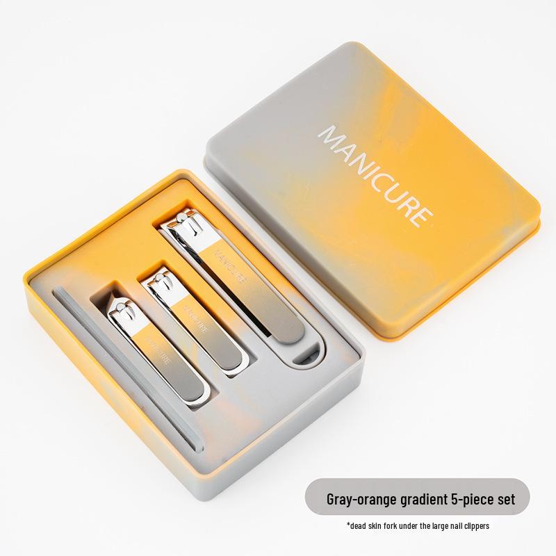 Anti-Splash Nail Clipper & Manicure Set: Includes Nail Clippers, Scissors, Nose Hair Scissors, Ear Pick.