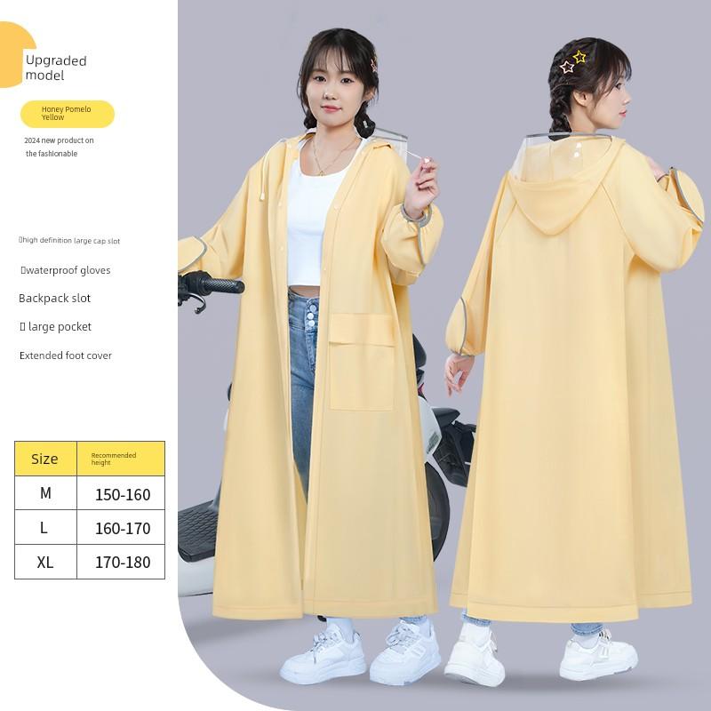 Electric Scooter Raincoat for Women, Adult, Separate Rider and Vehicle Design, Single Rider, Long Style, Full-Body Storm-Proof, 2026 New Model