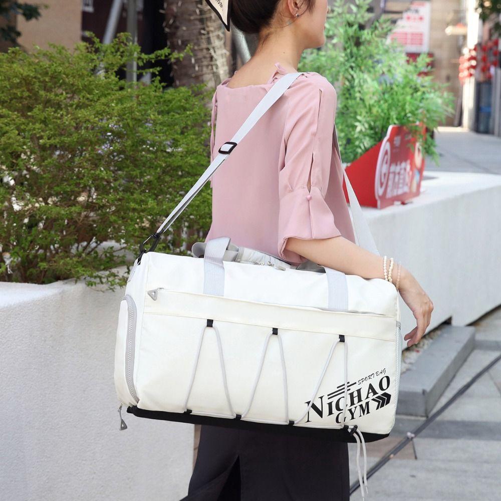 Large Capacity Duffle Travel Handbag Dry Wet Separation with Shoe Compartment Gym Sports Bag Durable Waterproof