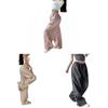 Streetwear Casual Pants With Elastic Waist For Women 2025 Summer Loose Fit Cotton Blend