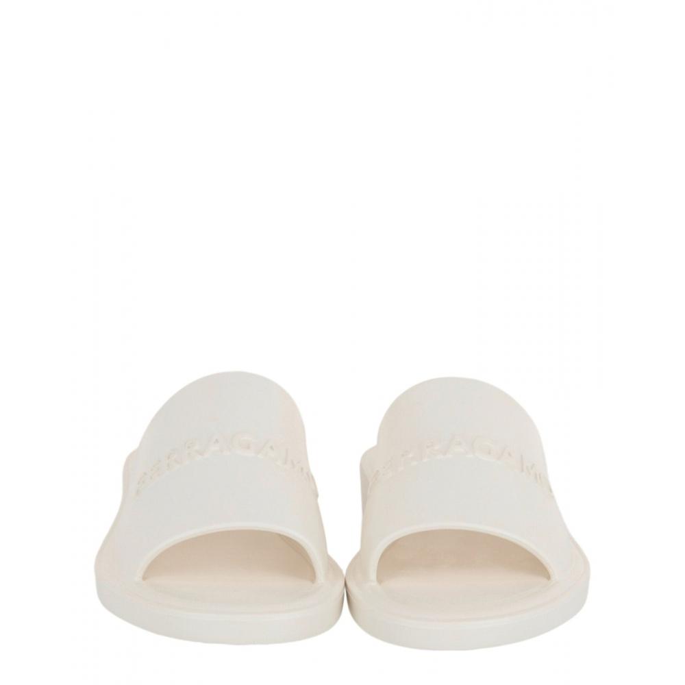 Salvatore Ferragamo Giuneva Logo Slides White