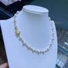 Elegant Natural White Pearl Necklace Set - Luxurious & Exquisite Style