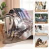 Cartoon Wuthering Waves Chizuru Flannel Blanket Cover Soft Anime Blanket Multifunctional Decor Home Universal Blankets