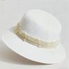 Woman Fisherman Hat Autumn Winter Pure Wool Pearl Wool Hat French Hepburn Retro Elegant Felt Hat Church Hat Dome Fishermen Hat