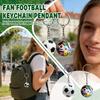 Football Keyring with Flag Print Lightweight Football Keyring for Bag Football Keyring for Everyday Carry