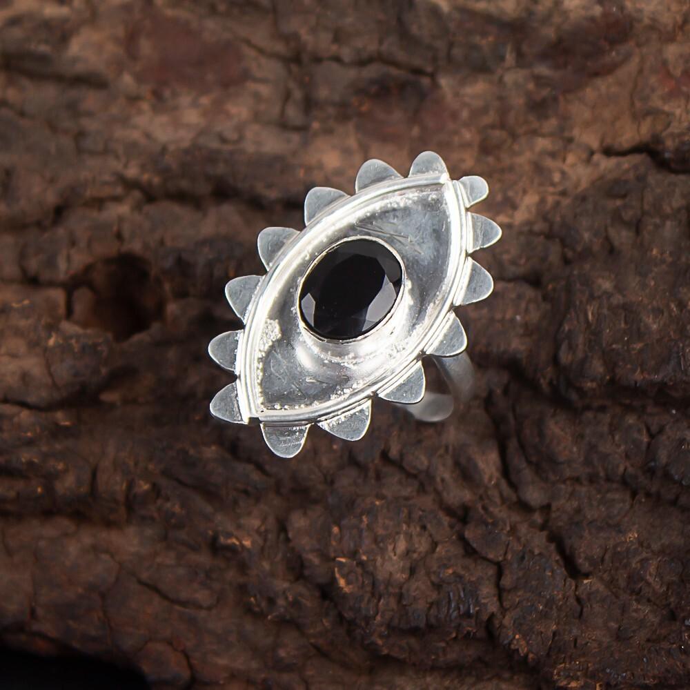 Black Onyx Gemstone 925 Sterling Silver Jewelry Handmade Stylish Ring For Gift RR-6-15