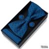 Classic Bowtie Bow Ties for Mens Butterfly Bowknot Pocket Square Cufflinks Suit Set Bussiness Accessories