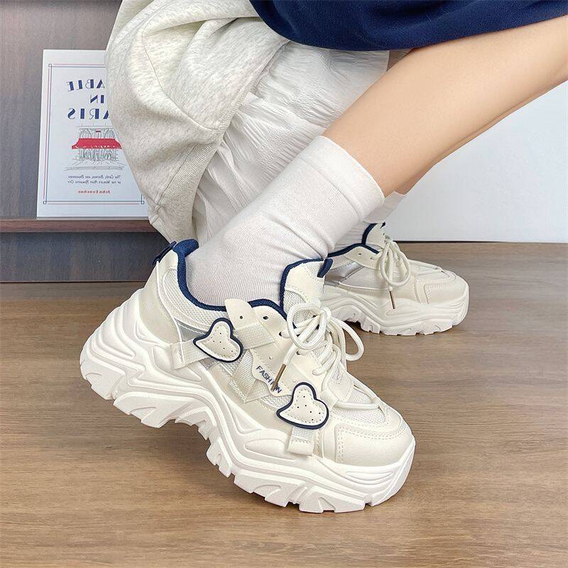 High-value dad shoes ins trendy autumn new heightening lightweight sports dad shoes 35 синий