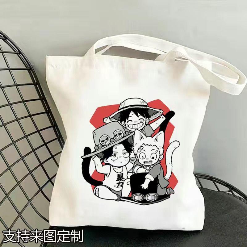 Japan cartoon comics One Piece Student Canvas Bag Large Capacity Study Bag Anime-Style Shoulder Bag 0029